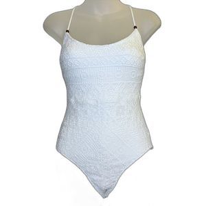 Elegant White One-Piece Swimsuit